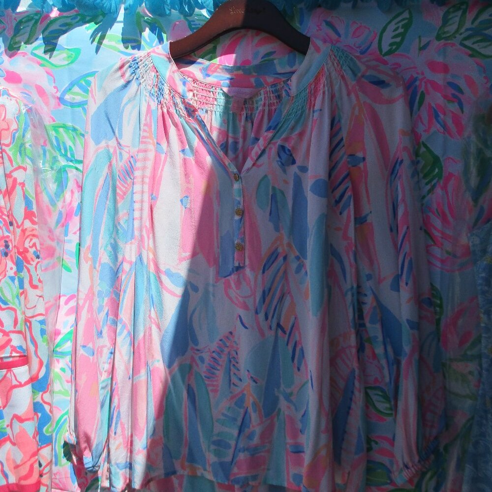 Lilly Pulitzer 100% Silk Top Elsa